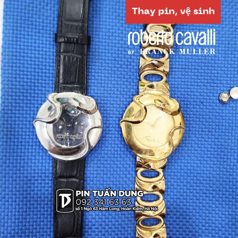 Thay pin đồng hồ Roberto Cavalli Yellow Gold Plated Stainless Steel Snake 7253165517