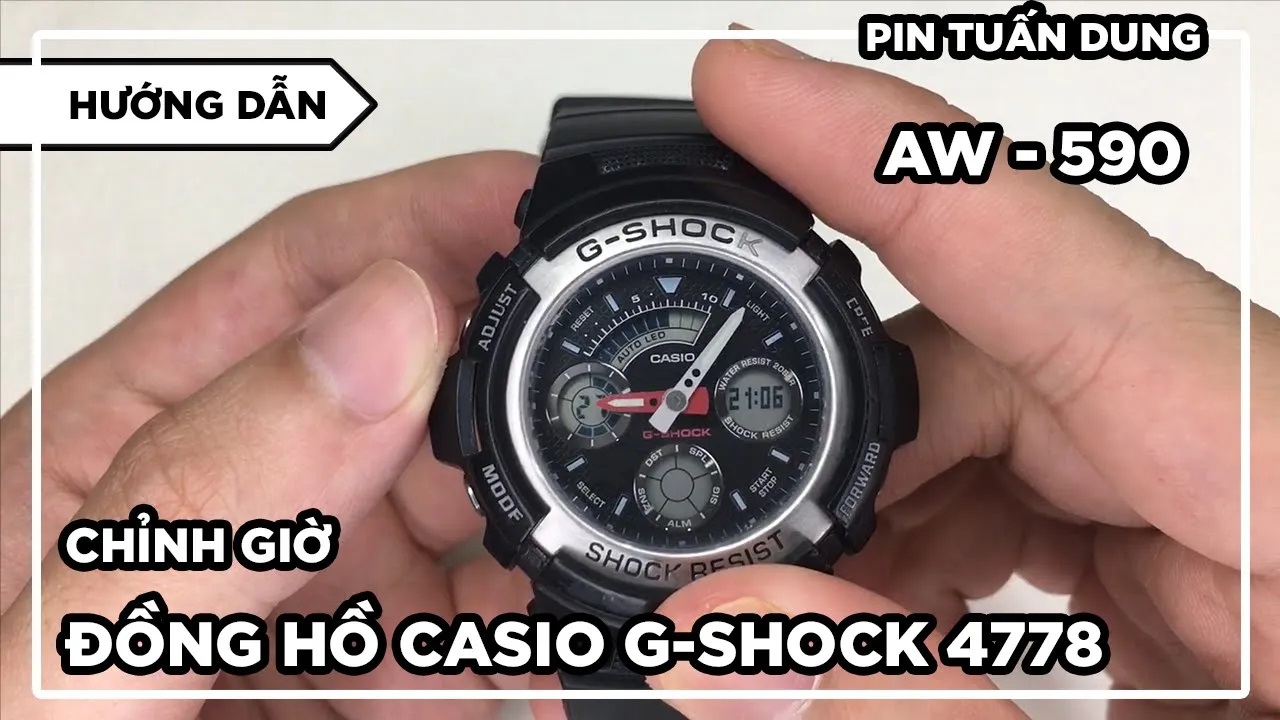 [Hướng dẫn] Chỉnh giờ đồng hồ Casio G-Shock 4778