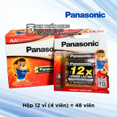 Hộp 12 vỉ (4 viên) pin tiểu Panasonic Alkaline AA LR6