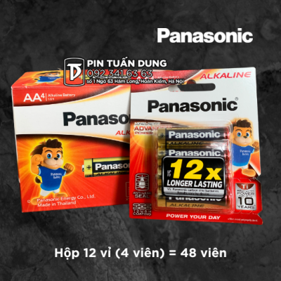 [PTD] Pin AA 4 vien Alkaline Panasonic LR6T-4B-V Hop