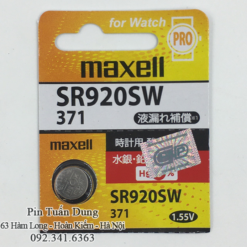 Pin Maxell SR920 / 371 PRO | Pin Tuấn Dung