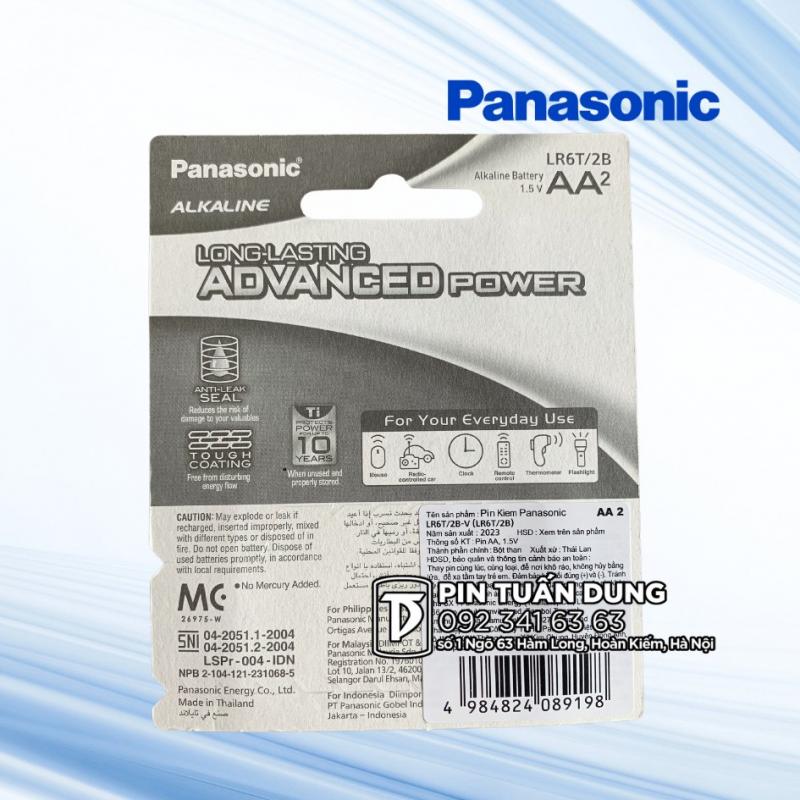 Pin tiểu Panasonic Alkaline AA LR6T (Vỉ 2 viên)