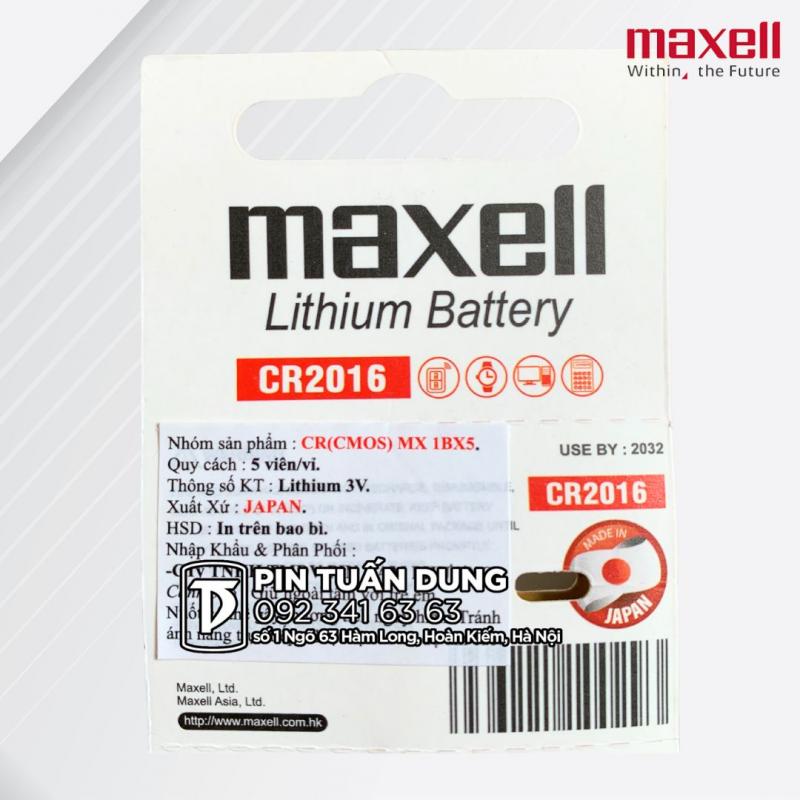 Pin lithium 3v Maxell CR2016 (Viên)