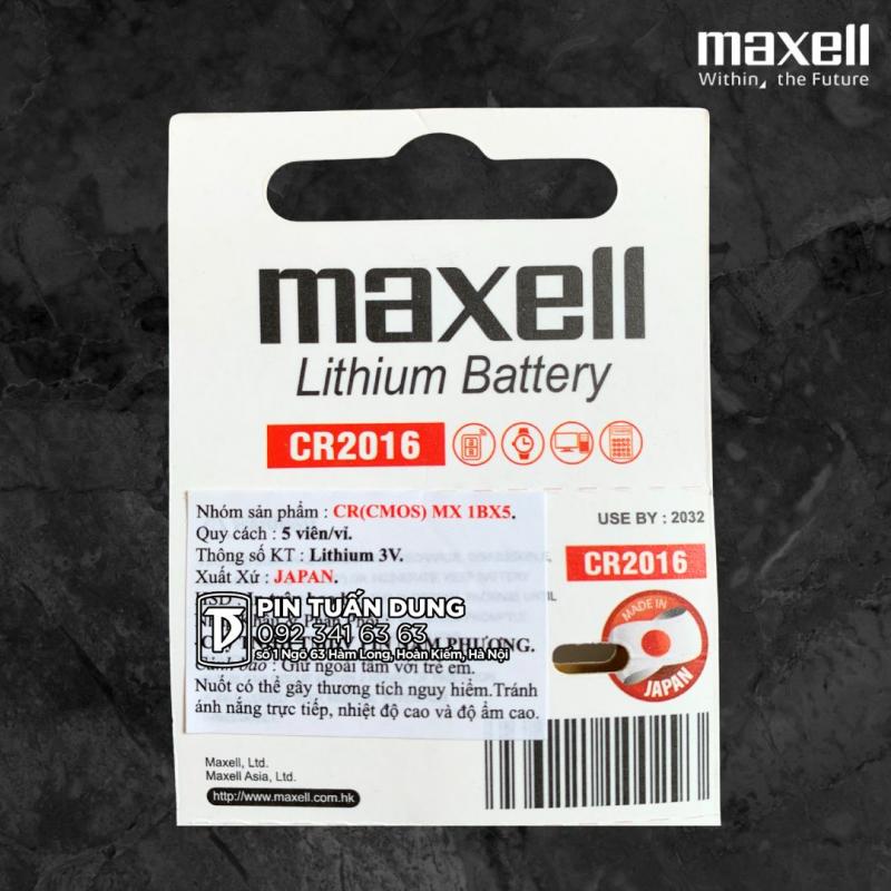 Pin lithium 3v Maxell CR2016 (Viên)