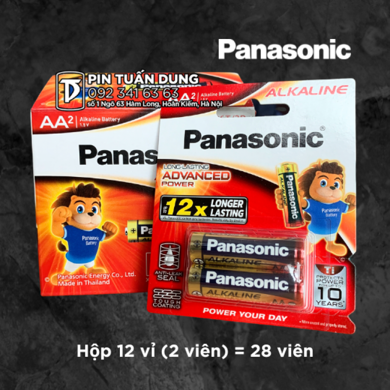 Hộp 12 đôi pin tiểu Panasonic Alkaline AA LR6
