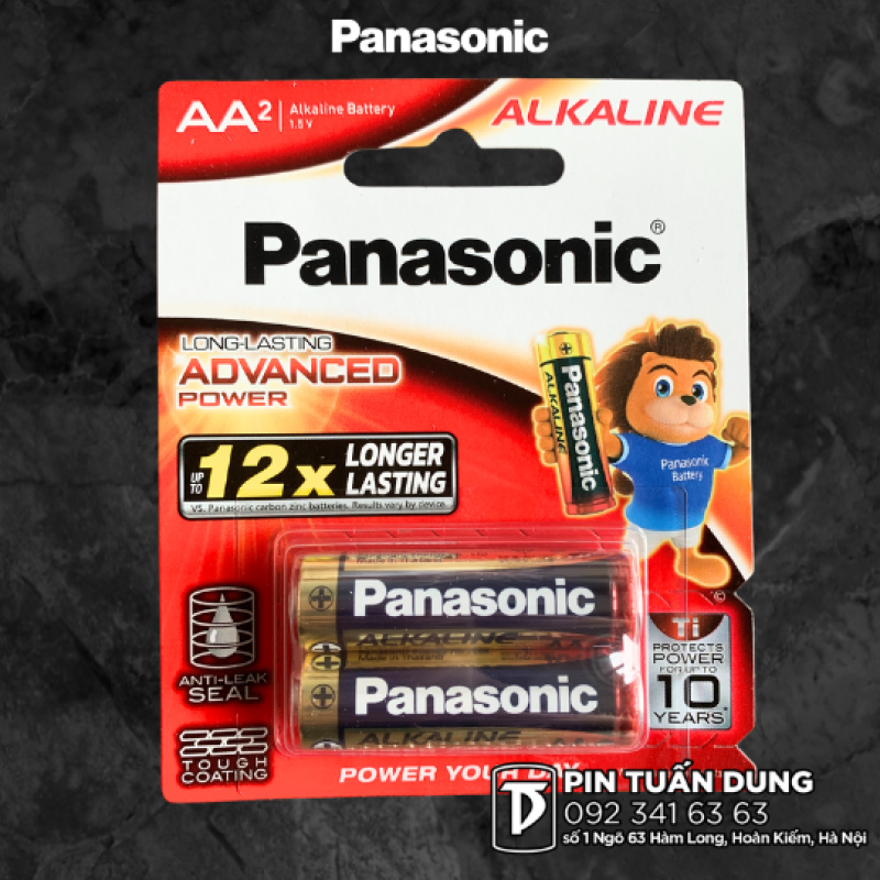 Pin tiểu Panasonic Alkaline AA LR6T (Vỉ 2 viên)