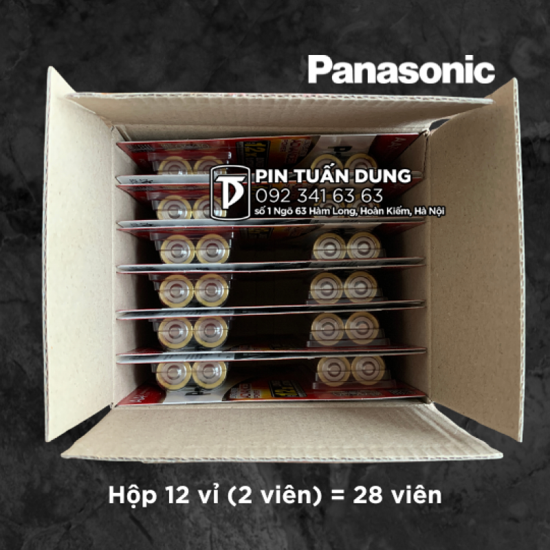 Hộp 12 đôi pin tiểu Panasonic Alkaline AA LR6